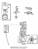 Air Cleaner Misc Parts Diagram and Parts List for 131212-2124-01  Briggs and Stratton Engine